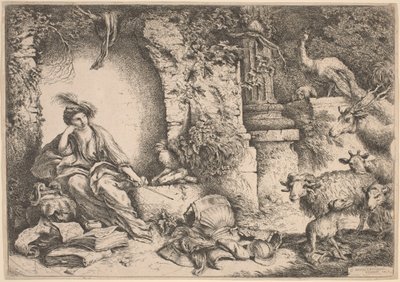 ユリシーズの部下を獣に変えるキルケ 作： Giovanni Benedetto Castiglione