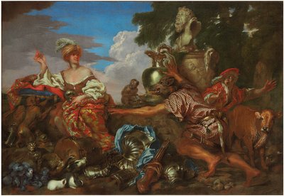 ユリシーズの仲間を猪に変える 作： Giovanni Benedetto Castiglione