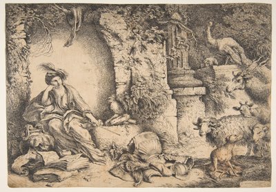 1650-51年、ユリシーズの仲間と共に動物に変わった。 作： Giovanni Benedetto Castiglione