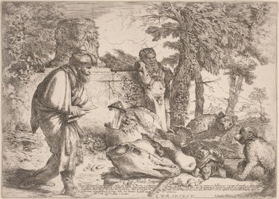 正直者を探すディオゲネス 作： Giovanni Benedetto Castiglione