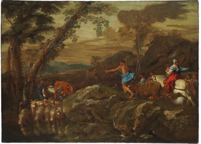 ジェイコブの旅、1633 作： Giovanni Benedetto Castiglione