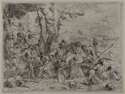 ヨセフの持ち物の中から家族の偶像を探すラバン 作： Giovanni Benedetto Castiglione