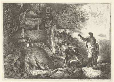 ラザロの育成 作： Giovanni Benedetto Castiglione