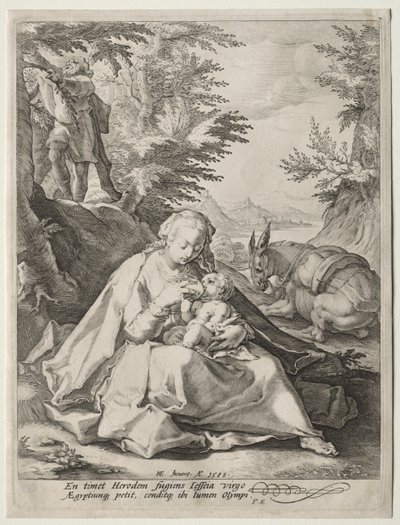 エジプトへの逃亡中の休息 作： Giovanni Benedetto Castiglione