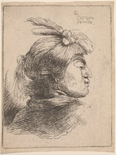 スモール オリエンタル ヘッド 作： Giovanni Benedetto Castiglione