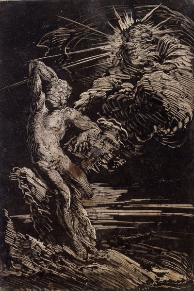 アダムの創造、c。 1642 作： Giovanni Benedetto Castiglione