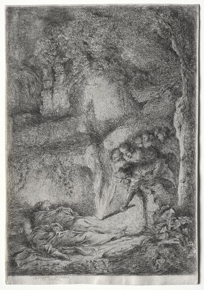 聖ペテロとパウロの遺体の発見 作： Giovanni Benedetto Castiglione