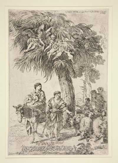 エジプトへの逃避 作： Giovanni Benedetto Castiglione