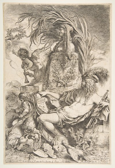 カスティリオーネの天才、ca。 1645-47 は 1648 年に出版されました。 作： Giovanni Benedetto Castiglione