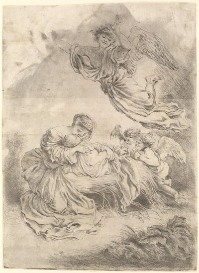 マドンナと子供 作： Giovanni Benedetto Castiglione
