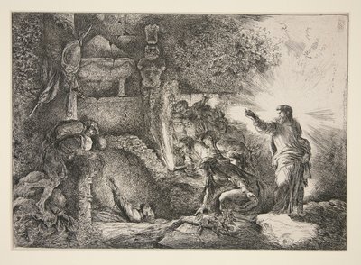 ラザロの復活 作： Giovanni Benedetto Castiglione