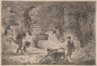 死者を葬るトビト 作： Giovanni Benedetto Castiglione