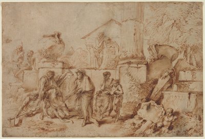 死者を葬るトビト 作： Giovanni Benedetto Castiglione