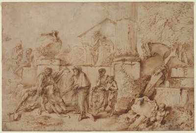 Tobit Burying the Dead、1640年代。 作： Giovanni Benedetto Castiglione