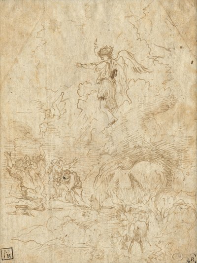 羊飼いたちへのアナウンス 作： Giovanni Benedetto Castiglione