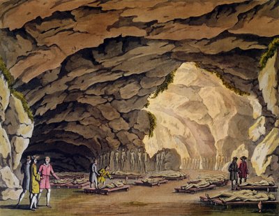 1820年頃にミラノで出版されたジュールスフェラーリオの「ルコスチュームアンシャンエモデルヌ」の墓の洞窟の洞窟 作： Giovanni Bigatti