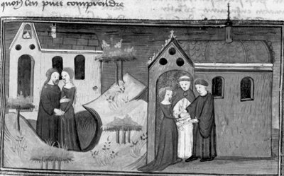 デカメロン』、アリベーチは仙人と、アリベーチはネールベールと結婚。3日目、ニュース10 作： Giovanni Boccaccio