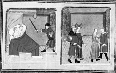 デカメロン』シモン、イフィゲニアを観察、二重の結婚式を祝う。五日目、短編4 作： Giovanni Boccaccio