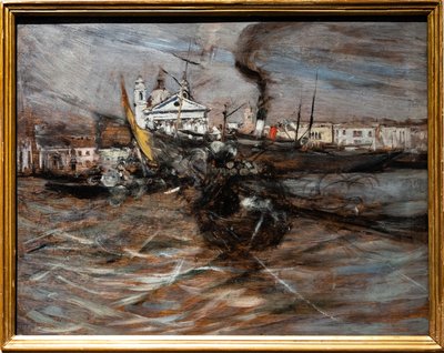 ベネチアのボート 作： Giovanni Boldini