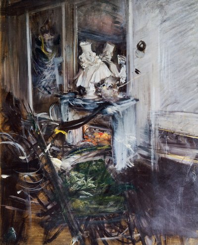 画家の部屋にいるベルニーニ枢機卿 ジョヴァンニ・ボルディーニ（1842-1931）作 油彩・キャンバス 53x46cm 作： Giovanni Boldini