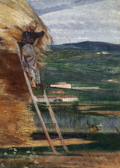はやぶさ、はしごのお百姓さん 作： Giovanni Boldini
