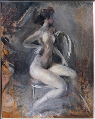 イタリア、フェラーラ、ダイナミック・ヌード 作： Giovanni Boldini