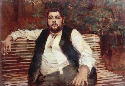 イタリア、フェラーラ、「ヴェールの庭師」-ピカール 作： Giovanni Boldini