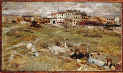 イタリア、パリ郊外（油彩・キャンバス 作： Giovanni Boldini