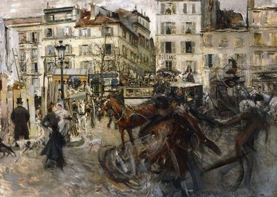 ピガール広場、1874 作： Giovanni Boldini