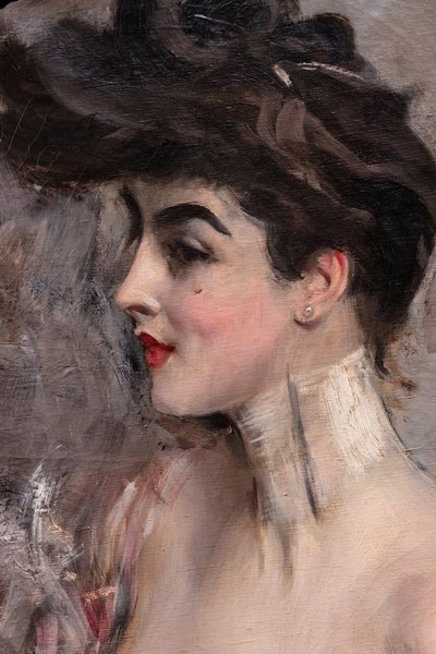 マダムXとパールコリアーのディテール 作： Giovanni Boldini