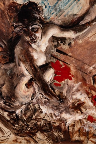 Rouva de Joss, yksityiskohta 作： Giovanni Boldini