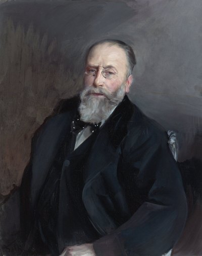 「エドモンド・ド・ロスチャイルド（1845-1934）の肖像 フランスの銀行家、慈善家、収集家(エドモンド・ジェームズ・ド・ロートシルト） ジョバンニ・ボルディーニ（1842-1931）の絵画 1903年 個人蔵 作： Giovanni Boldini