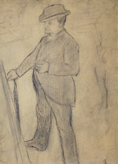 エドガー・ドガ（1834-1917）の「ボルディーニの肖像」（デッサン 作： Giovanni Boldini