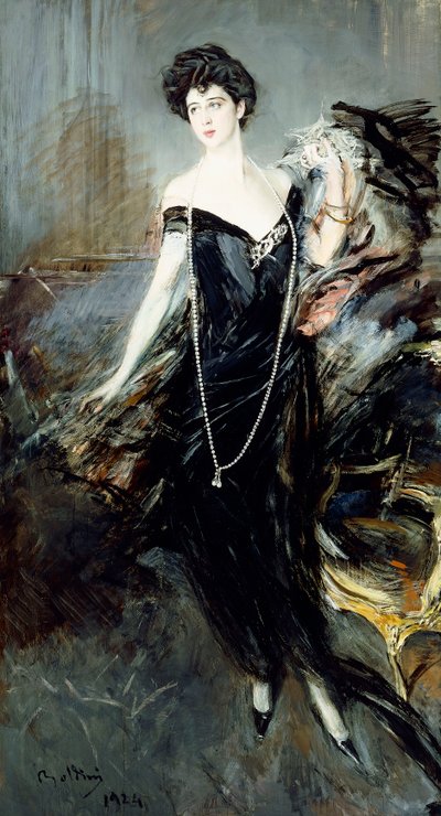 ドナフランカフロリオの肖像、1924 作： Giovanni Boldini