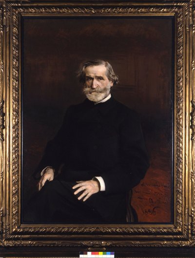 ジュゼッペ・ボルディーニによるイタリアの作曲家、ジュゼッペ・ヴェルディ（1813〜1901）の肖像。G.ヴェルディの音楽家のための老人ホーム 作： Giovanni Boldini