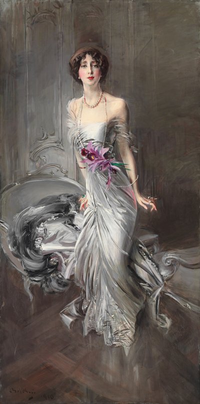 マダムユージーンドイエンの肖像。マダムユージーンドイエンの肖像、1910年 作： Giovanni Boldini