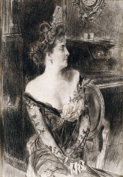 マダムXの肖像、1901-1902年頃 作： Giovanni Boldini