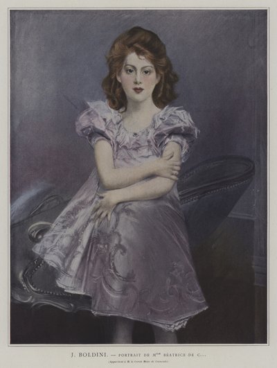 マドモアゼル・ベアトリス・ド・Cの肖像... 作： Giovanni Boldini