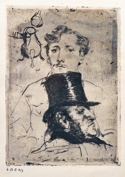 ローデンバッハの肖像 (エッチングとドライポイント) 作： Giovanni Boldini