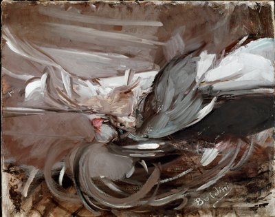 ゲームのある静物画 ジョヴァンニ・ボルディーニ(1842-1931)作 1911年 Dim.75x93 cm Pistoia, Boldini Collection 作： Giovanni Boldini