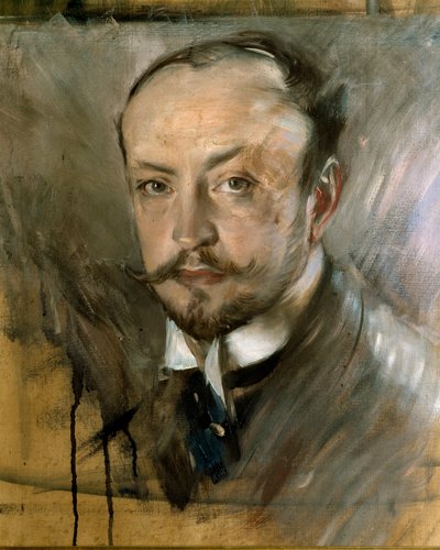 モントルソリでの自画像のための習作。ジョヴァンニ・ボルディーニ（1842-1931）による絵画 1892年 日。45x40 cm フィレンツェ、Galleria by Arte Moderna 作： Giovanni Boldini