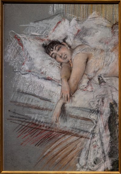 A condessa de Rasty na cama 作： Giovanni Boldini