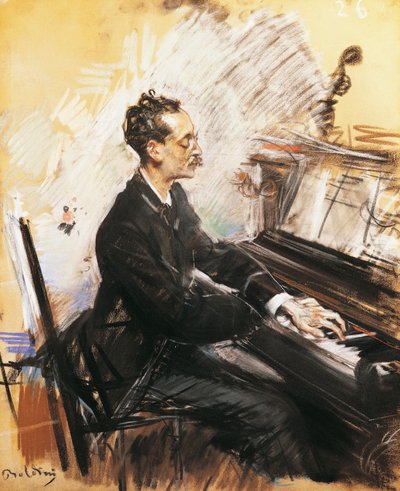 ジョバンニ・ボルディーニの「ピアニスト レイ・コラコ」。 作： Giovanni Boldini