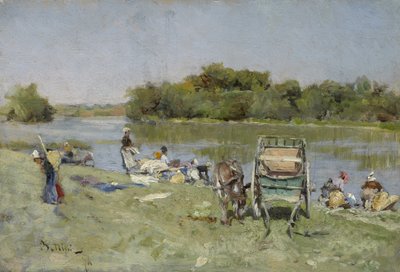 ウォッシャーウーマン、1874 作： Giovanni Boldini