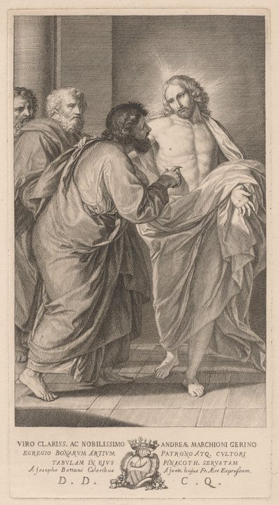 聖トマスの不信感 作： Giovanni Bottani, after Giuseppe Bottani