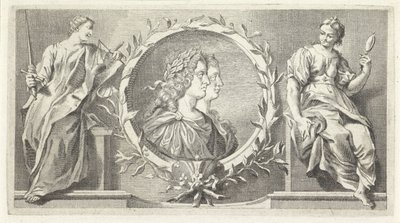 名誉ある男女のカルトゥーシュ 作： Giovanni Cattini (attributed to)