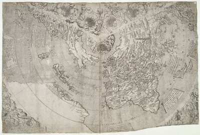 World Map, Mundu [原文のまま] spericum... ジョン・マシュー・コンタレーニの勤勉さが分かるでしょう.., Contarini, Giovanni and Francesco Rosselli著 作： Giovanni Contarini