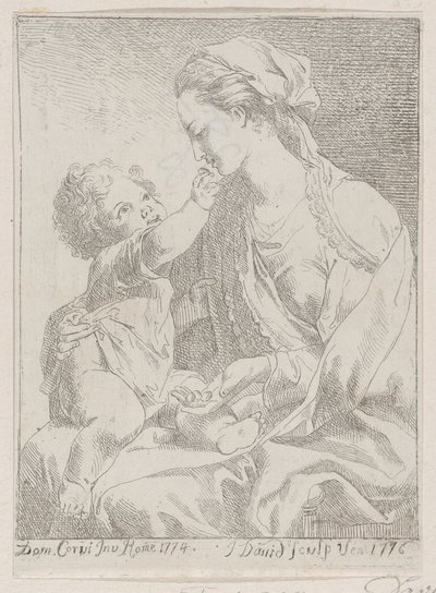 聖母子、1776年。 作： Giovanni David