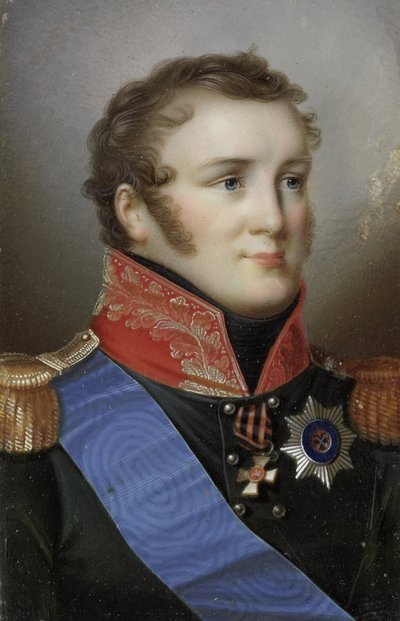 ロシア皇帝アレクサンダー1世（1777-1825）の肖像 作： Giovanni Domenico Bossi