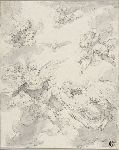 聖霊と天使 作： Giovanni Domenico Ferretti